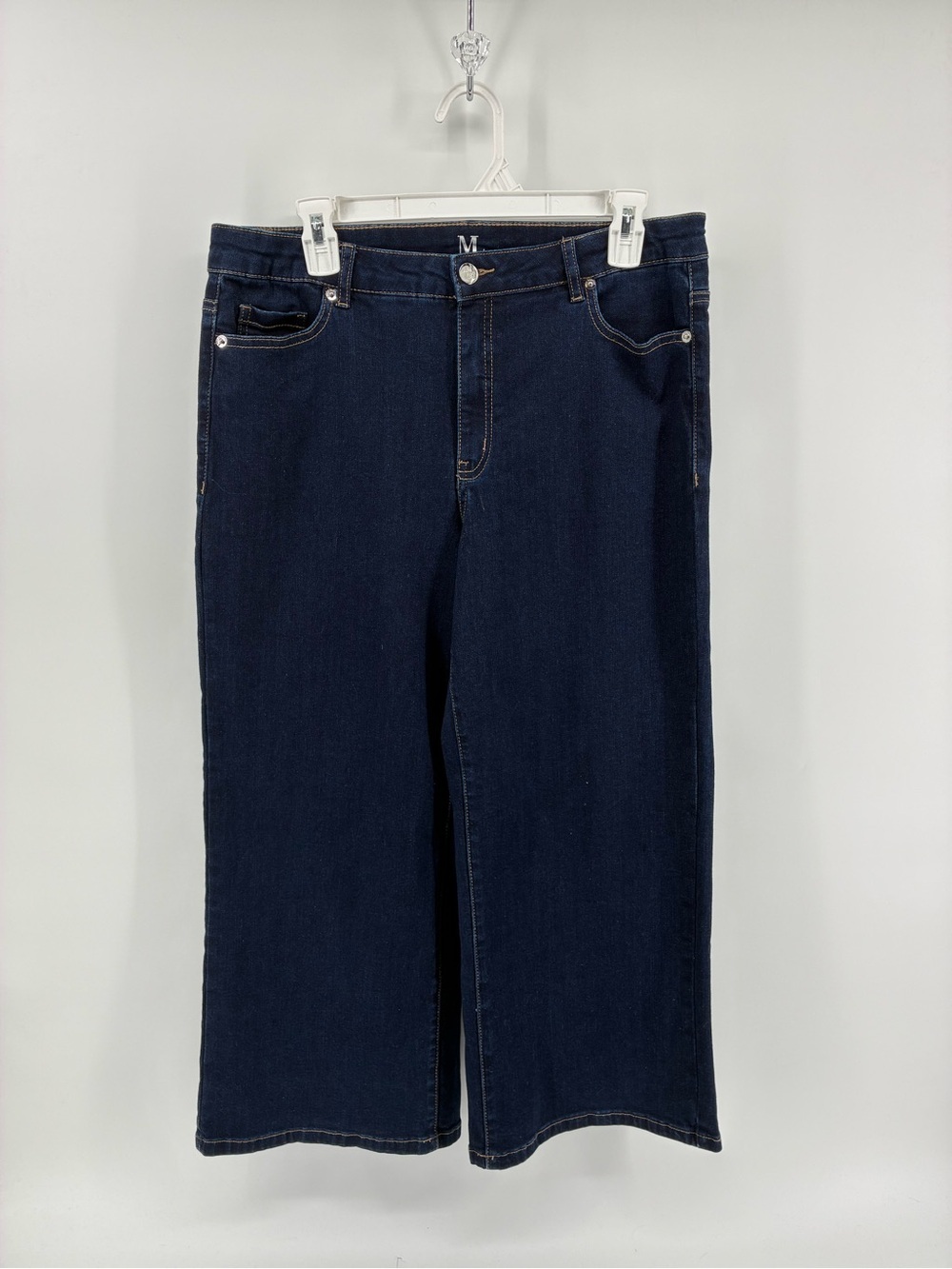 Melanie Lyne Culottes Women's Dark Blue Wide-Leg Jeans